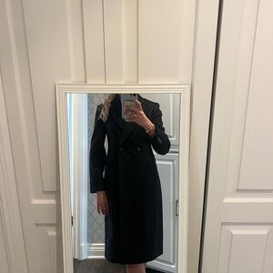 J. Crew Black Trench Coat